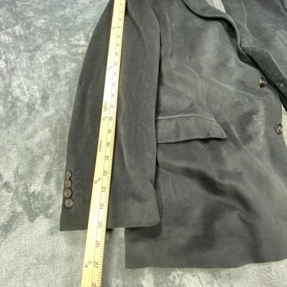 Ralph Lauren Blazer Mens 50R Black Corduroy Sport Coat Dillard's 2 Button Jacket